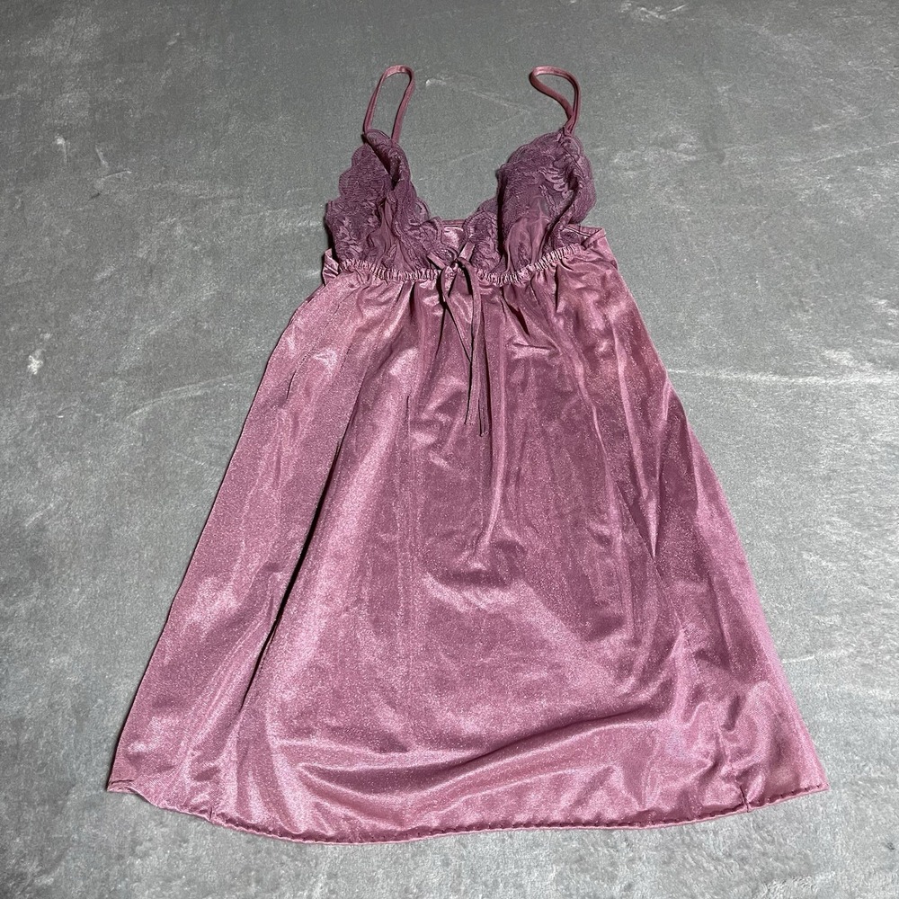 Vintage Pandora Mini Slip Dress Lace Cups Womens‎ Medium Dainty Coquette